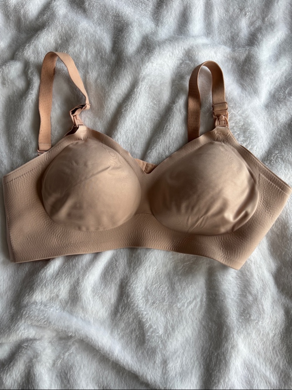 Seamless Nude Nursing T-Shirt Bra - Light Beige